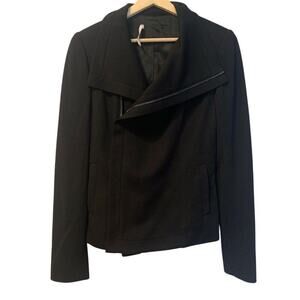 Bailey 44 Women's Black Motorcycle Jacket Size S Asymmetric Zip